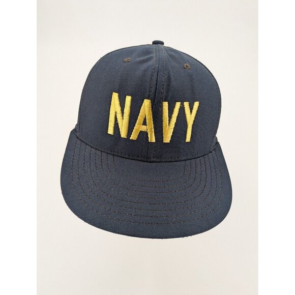 Vintage United States Navy Snapback Hat ‎ Cap Made in USA Spell Out - Picture 1 of 8